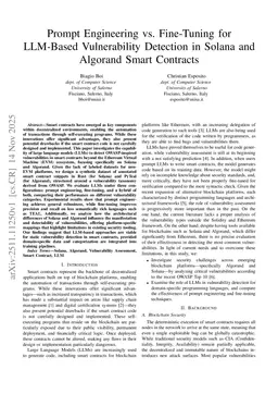Prompt Engineering vs. Fine-Tuning for LLM-Based Vulnerability Detection in Solana and Algorand Smart Contracts