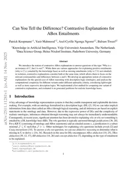 Can You Tell the Difference? Contrastive Explanations for ABox Entailments
