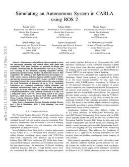 Simulating an Autonomous System in CARLA using ROS 2