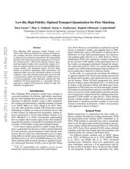 Low-Bit, High-Fidelity: Optimal Transport Quantization for Flow Matching