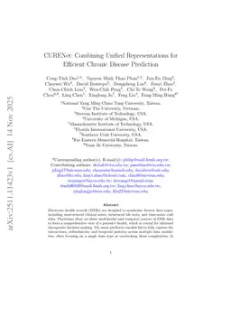 CURENet: Combining Unified Representations for Efficient Chronic Disease Prediction