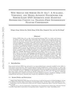 Why Should the Server Do It All?: A Scalable, Versatile, and Model-Agnostic Framework for Server-Light DNN Inference over Massively Distributed Clients via Training-Free Intermediate Feature Compression