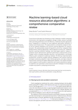 Machine learning-based cloud resource allocation algorithms: a comprehensive comparative review