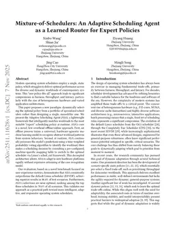 Mixture-of-Schedulers: An Adaptive Scheduling Agent as a Learned Router for Expert Policies