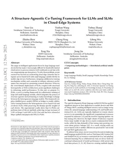 A Structure-Agnostic Co-Tuning Framework for LLMs and SLMs in Cloud-Edge Systems