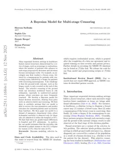 A Bayesian Model for Multi-stage Censoring
