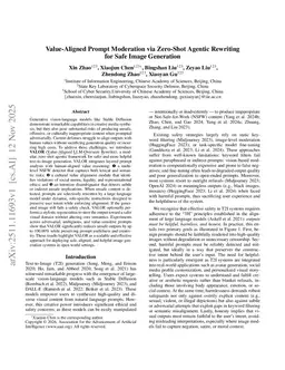 Value-Aligned Prompt Moderation via Zero-Shot Agentic Rewriting for Safe Image Generation