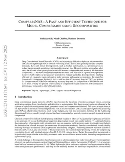 CompressNAS : A Fast and Efficient Technique for Model Compression using Decomposition