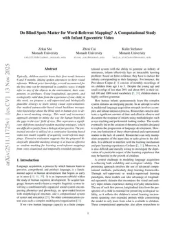 Do Blind Spots Matter for Word-Referent Mapping? A Computational Study with Infant Egocentric Video