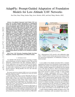 AdaptFly: Prompt-Guided Adaptation of Foundation Models for Low-Altitude UAV Networks