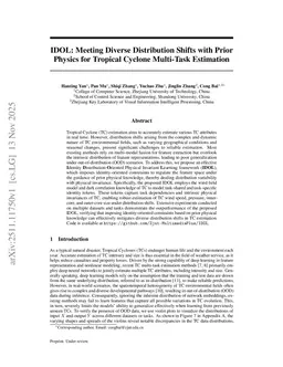 IDOL: Meeting Diverse Distribution Shifts with Prior Physics for Tropical Cyclone Multi-Task Estimation