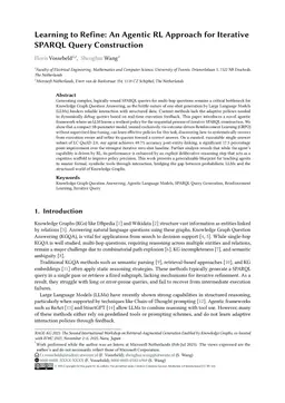 Learning to Refine: An Agentic RL Approach for Iterative SPARQL Query Construction