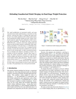 Defending Unauthorized Model Merging via Dual-Stage Weight Protection