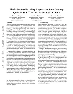 Flash-Fusion: Enabling Expressive, Low-Latency Queries on IoT Sensor Streams with LLMs