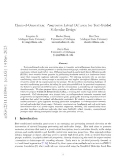 Chain-of-Generation: Progressive Latent Diffusion for Text-Guided Molecular Design
