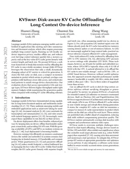 KVSwap: Disk-aware KV Cache Offloading for Long-Context On-device Inference