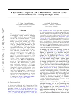 A Systematic Analysis of Out-of-Distribution Detection Under Representation and Training Paradigm Shifts