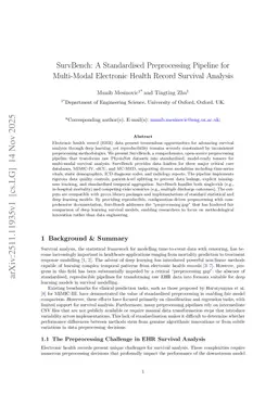 SurvBench: A Standardised Preprocessing Pipeline for Multi-Modal Electronic Health Record Survival Analysis