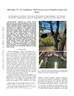 ARCSnake V2: An Amphibious Multi-Domain Screw-Propelled Snake-Like Robot