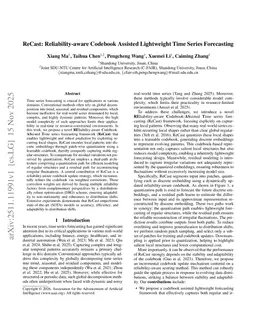 ReCast: Reliability-aware Codebook Assisted Lightweight Time Series Forecasting