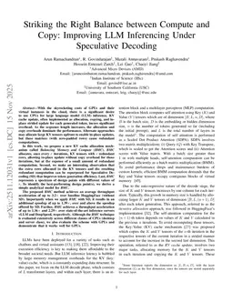 Striking the Right Balance between Compute and Copy: Improving LLM Inferencing Under Speculative Decoding