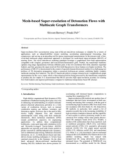 Mesh-based Super-resolution of Detonation Flows with Multiscale Graph Transformers