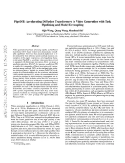 PipeDiT: Accelerating Diffusion Transformers in Video Generation with Task Pipelining and Model Decoupling
