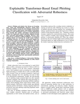 Explainable Transformer-Based Email Phishing Classification with Adversarial Robustness