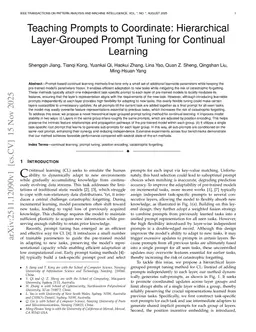 Teaching Prompts to Coordinate: Hierarchical Layer-Grouped Prompt Tuning for Continual Learning