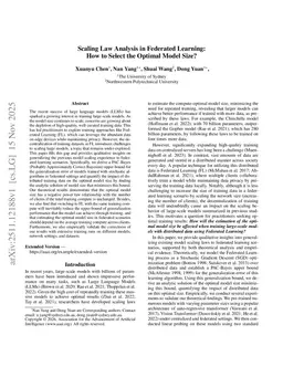 Scaling Law Analysis in Federated Learning: How to Select the Optimal Model Size?