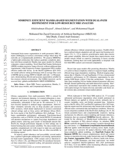 MMRINet: Efficient Mamba-Based Segmentation with Dual-Path Refinement for Low-Resource MRI Analysis