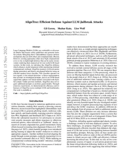 AlignTree: Efficient Defense Against LLM Jailbreak Attacks