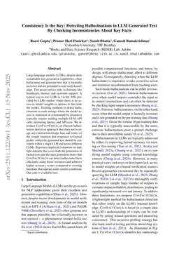 Consistency Is the Key: Detecting Hallucinations in LLM Generated Text By Checking Inconsistencies About Key Facts
