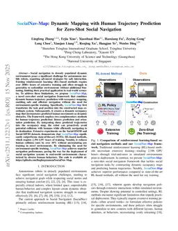 SocialNav-Map: Dynamic Mapping with Human Trajectory Prediction for Zero-Shot Social Navigation