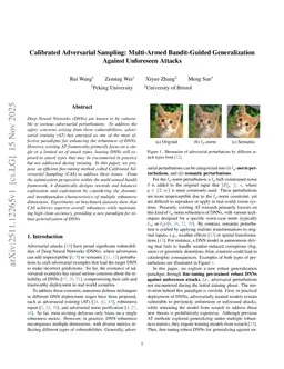 Calibrated Adversarial Sampling: Multi-Armed Bandit-Guided Generalization Against Unforeseen Attacks
