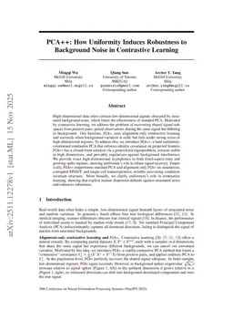 PCA++: How Uniformity Induces Robustness to Background Noise in Contrastive Learning