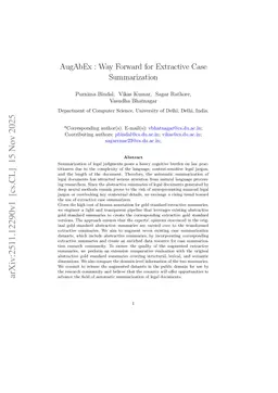 AugAbEx : Way Forward for Extractive Case Summarization