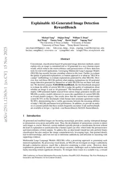 Explainable AI-Generated Image Detection RewardBench