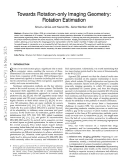 Towards Rotation-only Imaging Geometry: Rotation Estimation