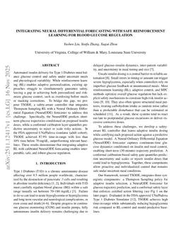 Integrating Neural Differential Forecasting with Safe Reinforcement Learning for Blood Glucose Regulation