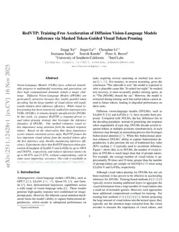RedVTP: Training-Free Acceleration of Diffusion Vision-Language Models Inference via Masked Token-Guided Visual Token Pruning