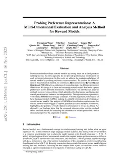 Probing Preference Representations: A Multi-Dimensional Evaluation and Analysis Method for Reward Models