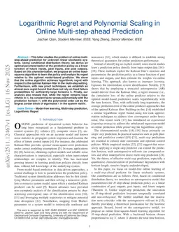 Logarithmic Regret and Polynomial Scaling in Online Multi-step-ahead Prediction