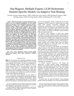 One Request, Multiple Experts: LLM Orchestrates Domain Specific Models via Adaptive Task Routing