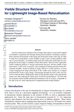 Visible Structure Retrieval for Lightweight Image-Based Relocalisation