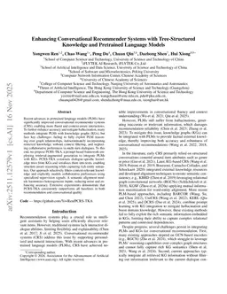 Enhancing Conversational Recommender Systems with Tree-Structured Knowledge and Pretrained Language Models