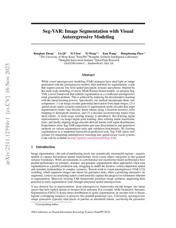 Seg-VAR: Image Segmentation with Visual Autoregressive Modeling
