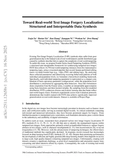 Toward Real-world Text Image Forgery Localization: Structured and Interpretable Data Synthesis