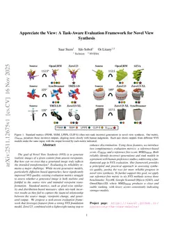 Appreciate the View: A Task-Aware Evaluation Framework for Novel View Synthesis