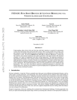 FSDAM: Few-Shot Driving Attention Modeling via Vision-Language Coupling